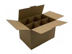 Kartonová krabice s integrovanou šesti mřížkou  