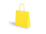 Papírová taška žlutá - kroucené ucho