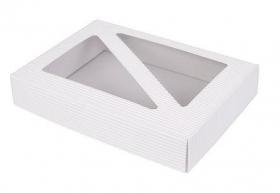 Krabička bílá dno + víko s okénkem (fólie)