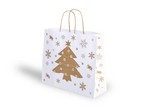 Papírová taška - Bílé Vánoce 360 x 120 x 310 mm